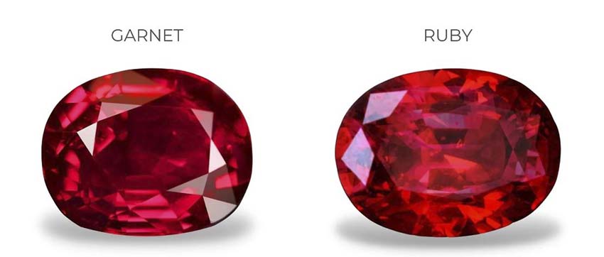 Đá Garnet, so sánh độ bền với đá Ruby