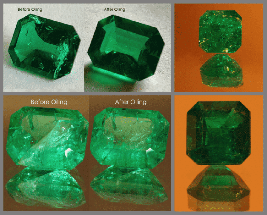 Xử lý đá Emerald bằng phương pháp phủ dầu
