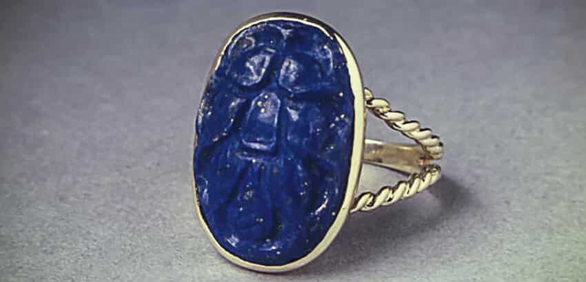 nhẫn trang sức đá Lapis Lazuli