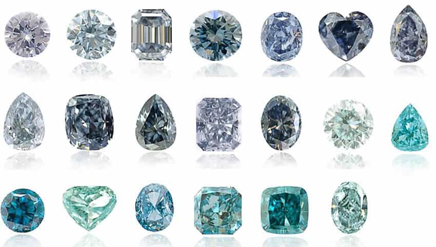 màu sắc của kim cương xanh