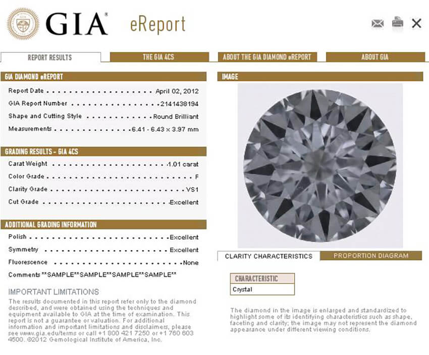 GIA Diamond eReport1