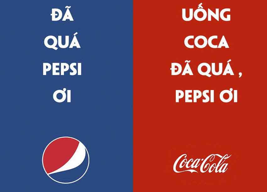 Cà khịa giữa Pesi và Coca Cola