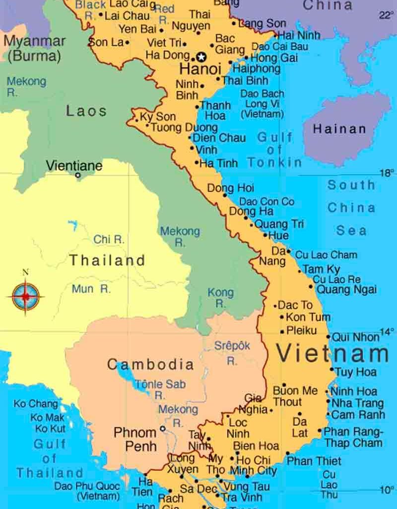 Bản đồ thế giới, bản đồ châu Việt Nam 1