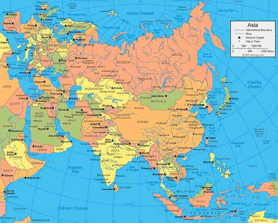 Bản đồ thế giới, bản đồ châu Á 1