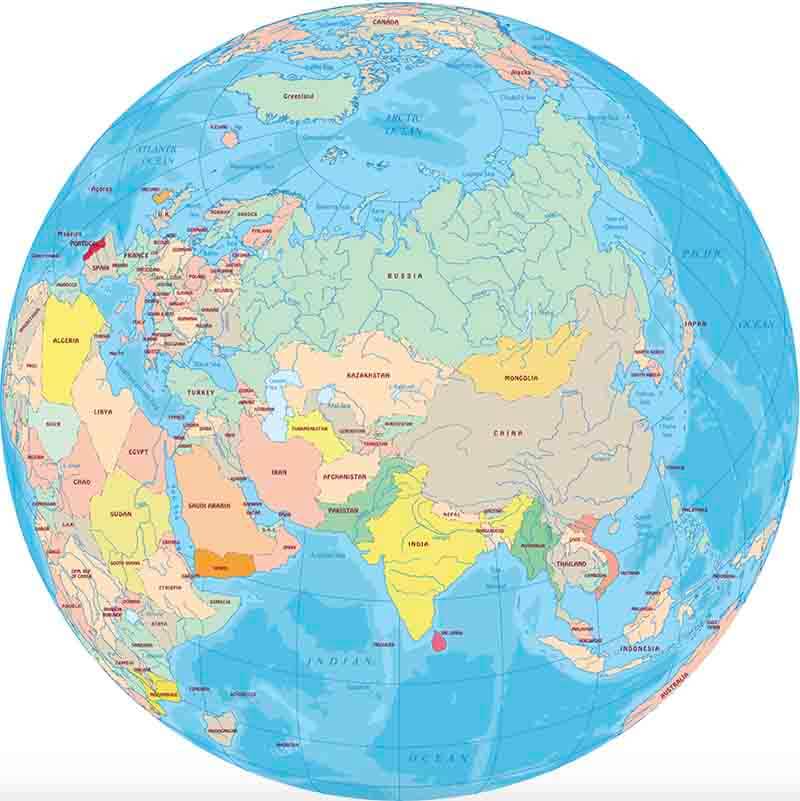 Bản đồ thế giới, bản đồ châu Á 4