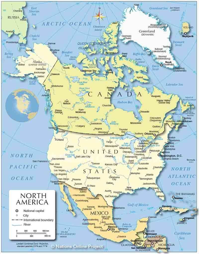 Bản đồ thế giới, bản đồ châu Mỹ 2
