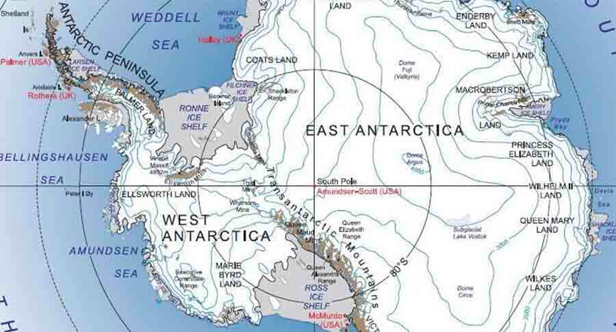 Bản đồ thế giới, bản đồ châu Nam Cực 1