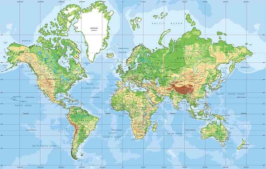 Bản đồ thế giới khổ lớn 2
