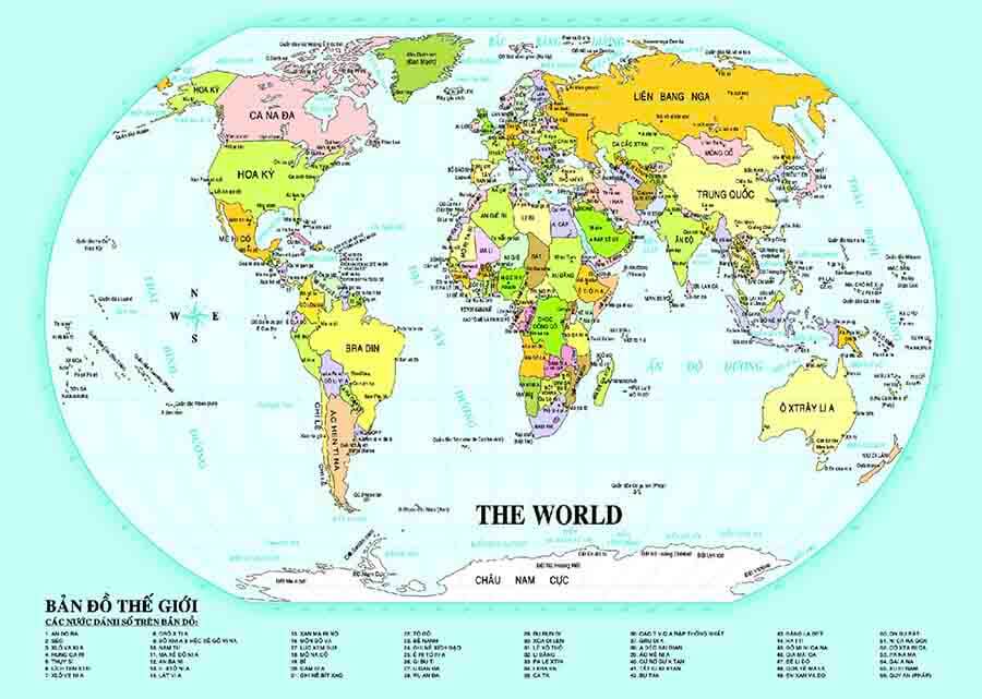 Ứng dụng của bản đồ thế giới