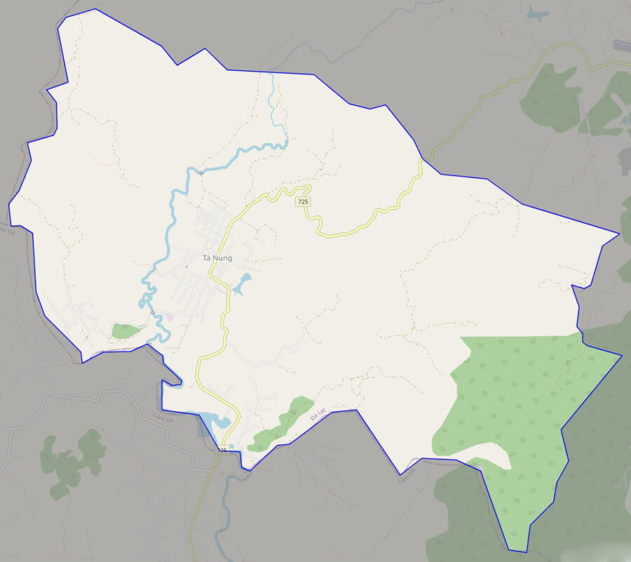 Bản đồ Đà Lạt: xã Tà Nung