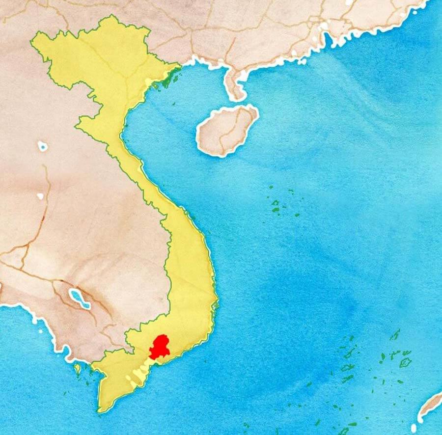 Bản đồ Đồng Nai, Vị trí địa lý Đồng Nai trên bản đồ Việt Nam
