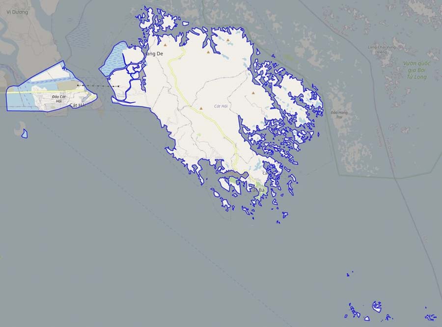 Bản đồ Hải Phòng: huyện Cát Hải