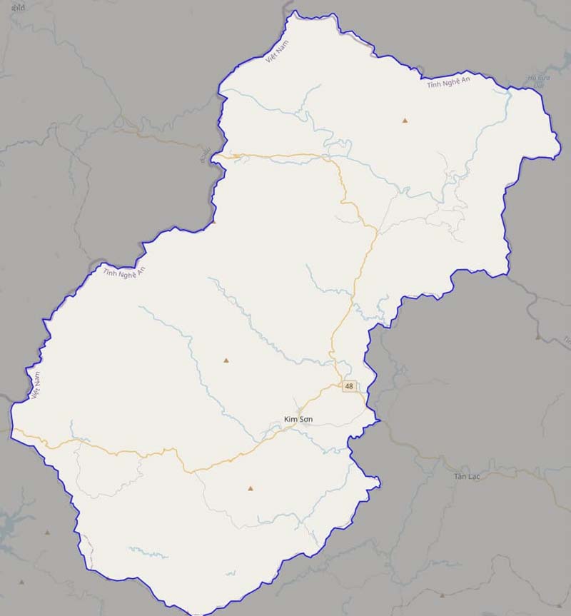Bản đồ Nghệ An: huyện Quế Phong