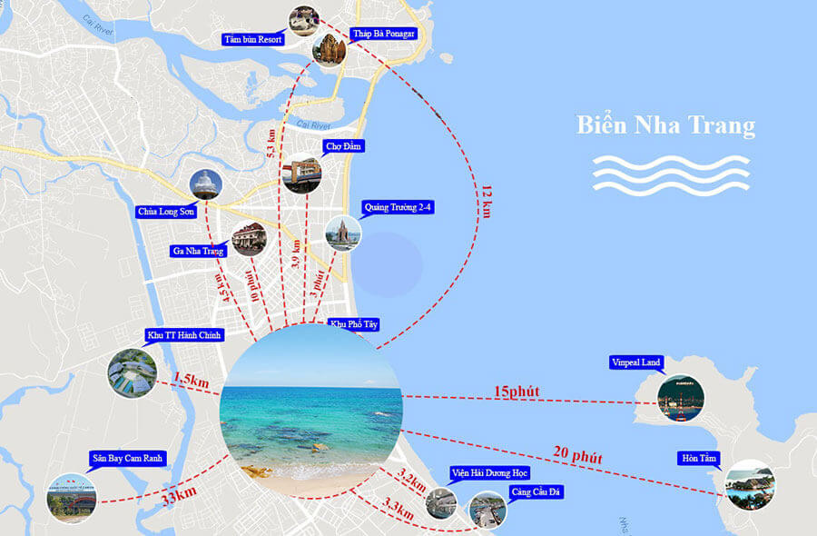 Bản đồ Nha Trang, Bản đồ du lịch Nha Trang