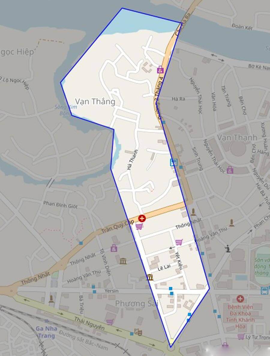 Bản đồ Nha Trang: phường Vạn Thắng