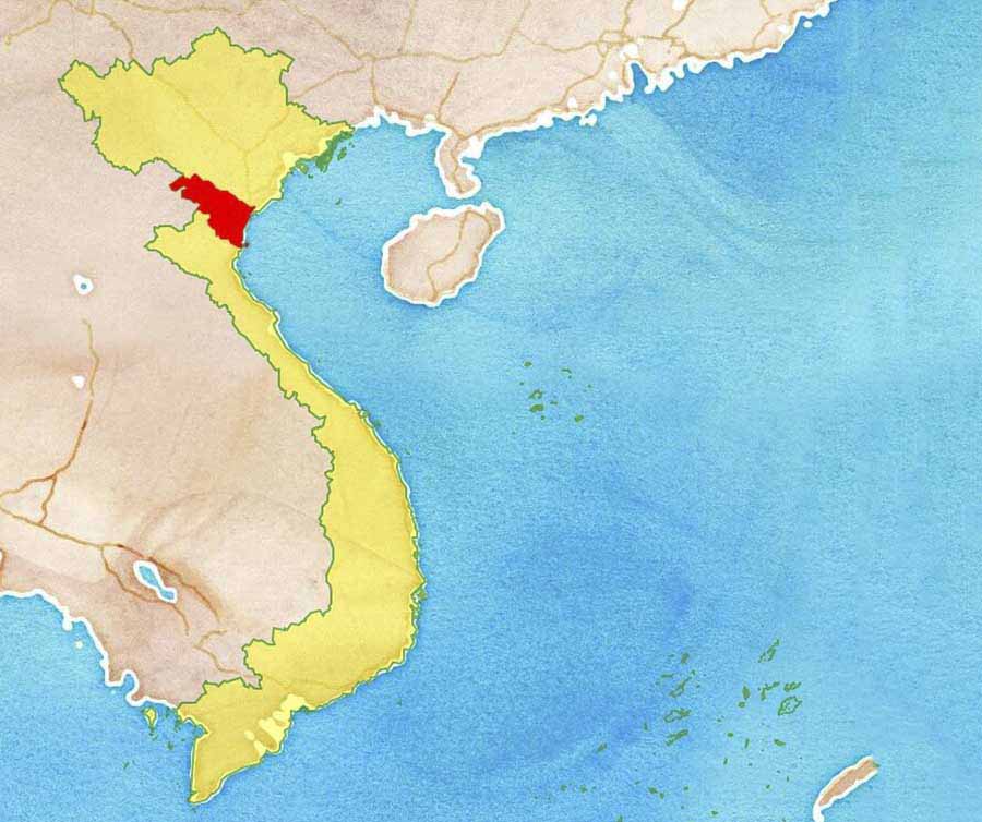 Bản đồ Thanh Hóa, Thanh Hóa trên bản đồ Việt Nam
