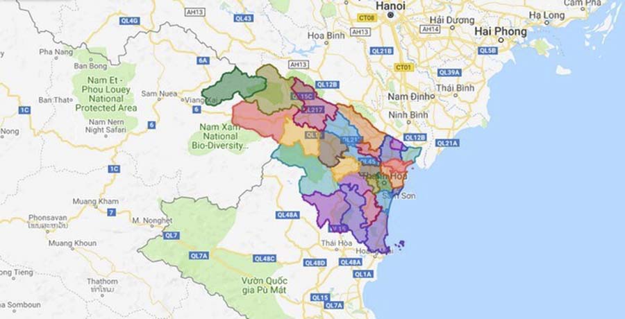 Bản đồ Thanh Hoa, Thanh Hóa trên bản đồ thê giới