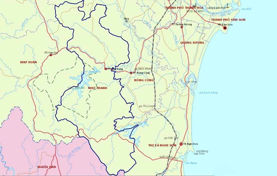 Bản đồ Thanh Hóa: huyện Như Thanh