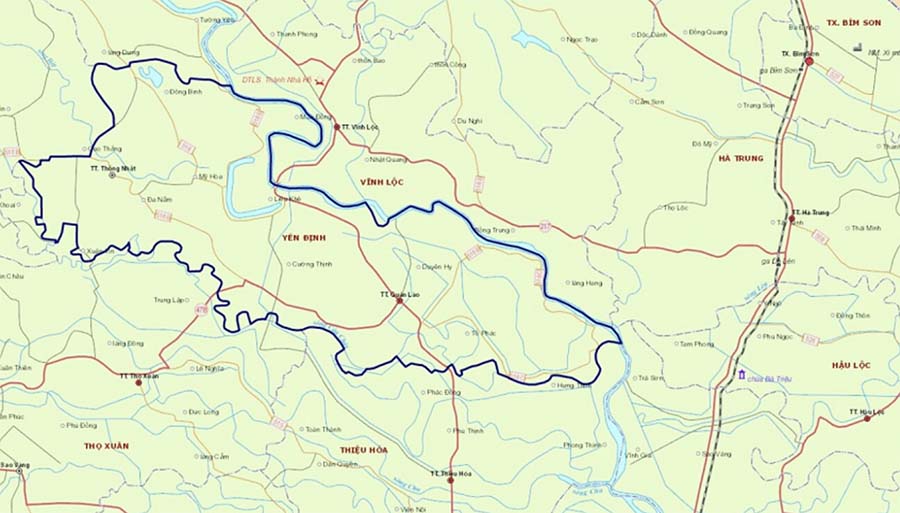 Bản đồ Thanh Hóa: huyện Yên Định 1