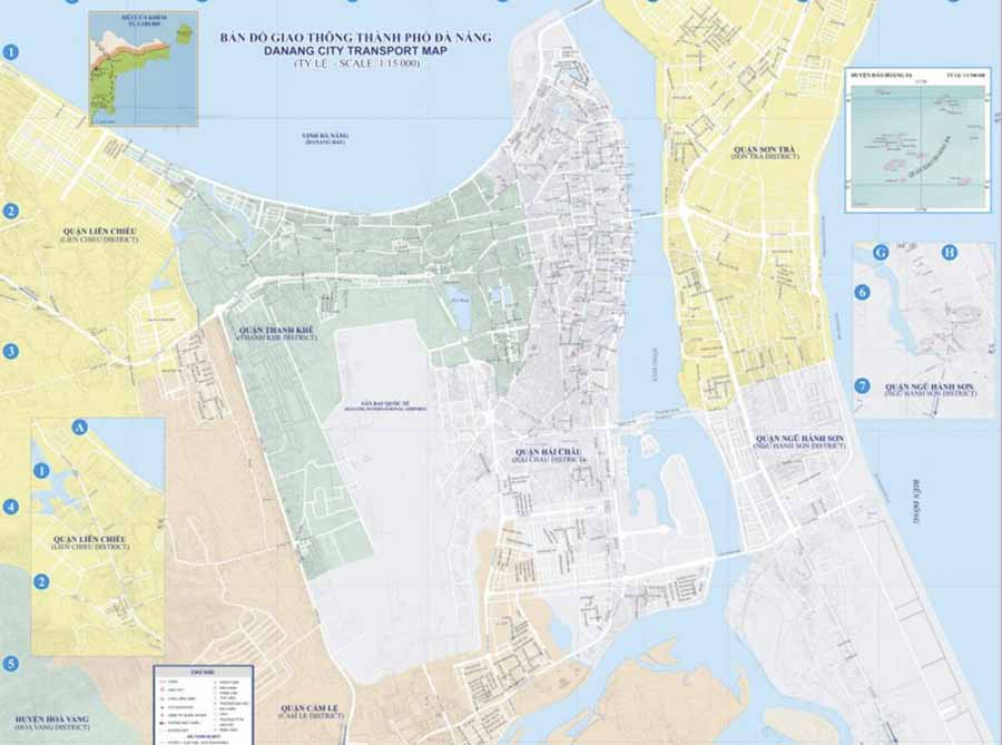 Bản đồ Đà Nẵng, bản đồ giao thông