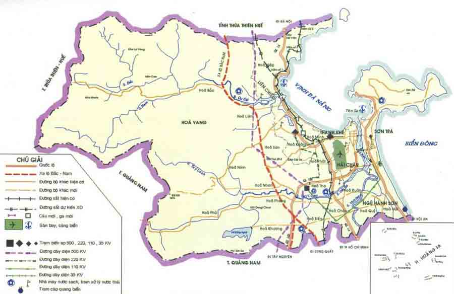Bản đồ Đà Nẵng, giao thông thành phố Đà Nẵng
