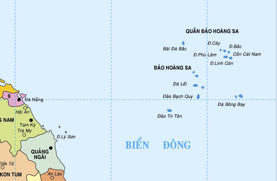 Bản đồ Đà Nẵng: huyện Hoàng Sa