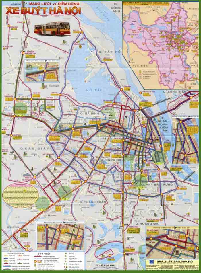 Bản đồ Hà Nội, bản đồ xe bus Hà Nội