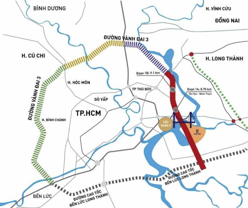 Bản đồ Hồ Chí Minh, bản đồ các đường vành đai thành phố Hồ Chí Minh