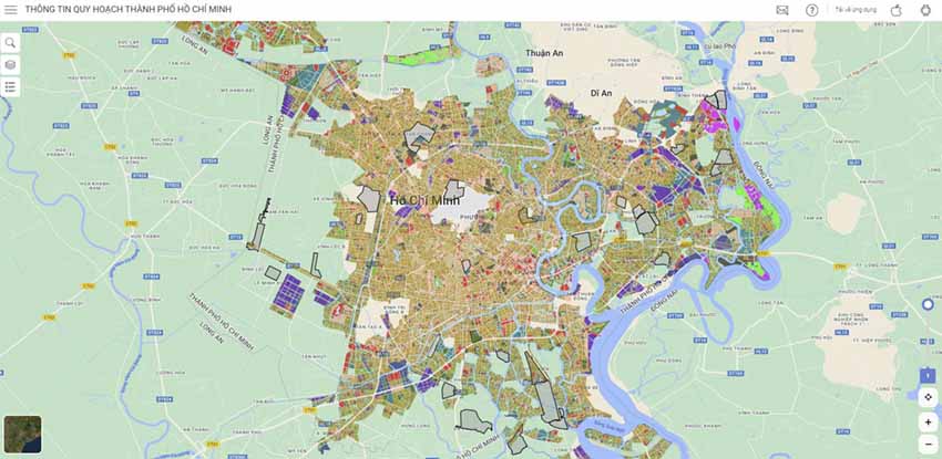 Bản đồ Hồ Chí Minh, cách kiểm tra bản đồ quy hoạch Hồ Chí Minh trực tuyến