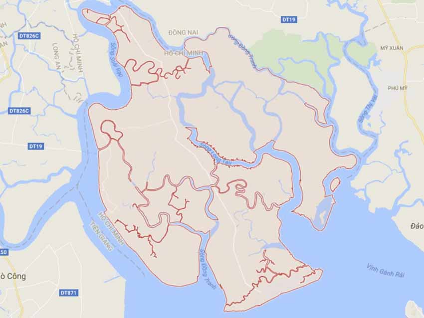Bản đồ Hồ Chí Minh: Huyện Cần Giờ