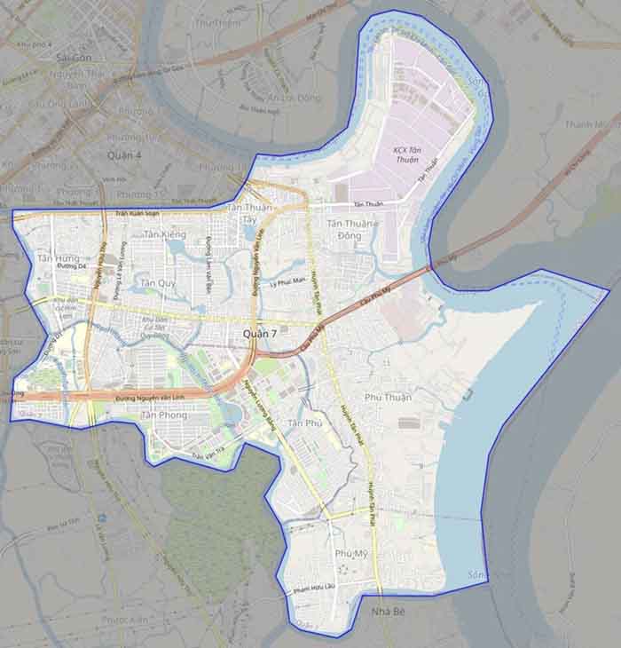 Bản đồ Hồ Chí Minh: quận 7