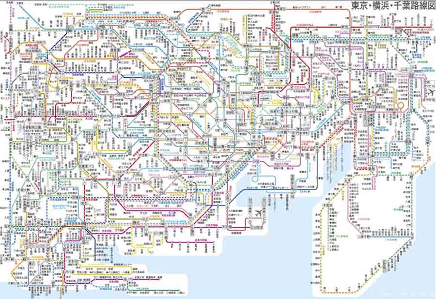 Bản đồ Nhật Bản về tàu điện ngầm