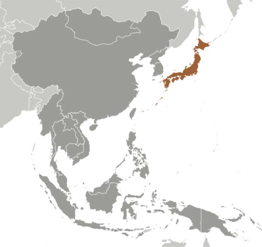 Bản đồ Nhật Bản, vị trí địa lý