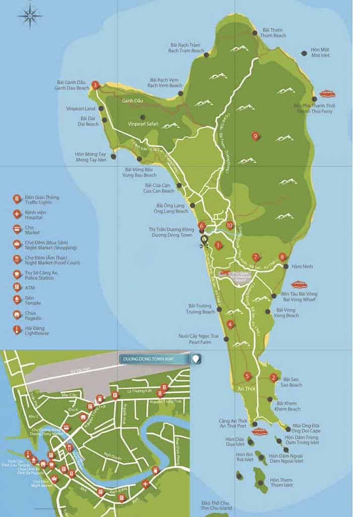 Bản đồ Phú Quốc, bản đồ hành chính Phú Quốc năm 2023