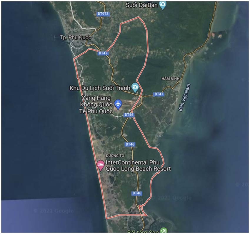 Bản đồ Phú Quốc: xã Dương Tơ