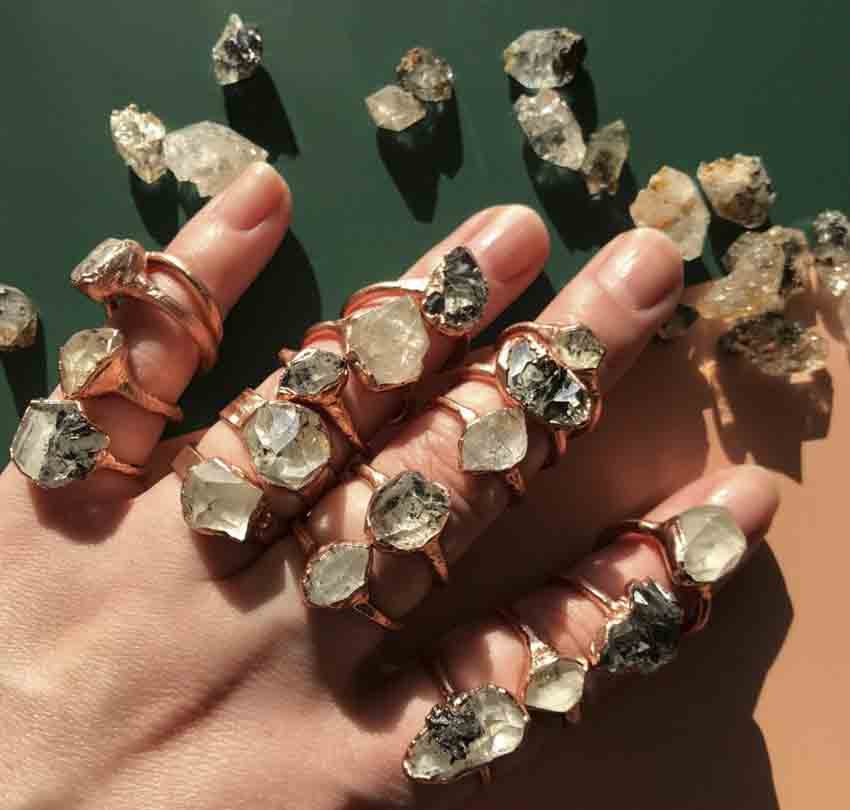 Kim cương Herkimer, trang sức