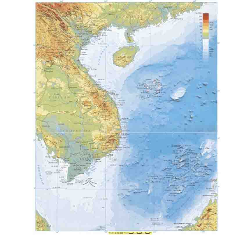 Bản đồ Việt Nam, bản đồ về địa hình