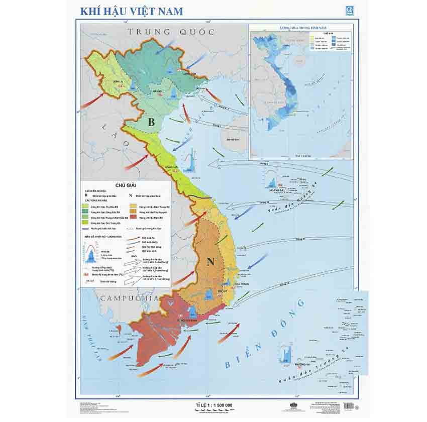 Bản đồ Việt Nam, bản đồ khí hậu