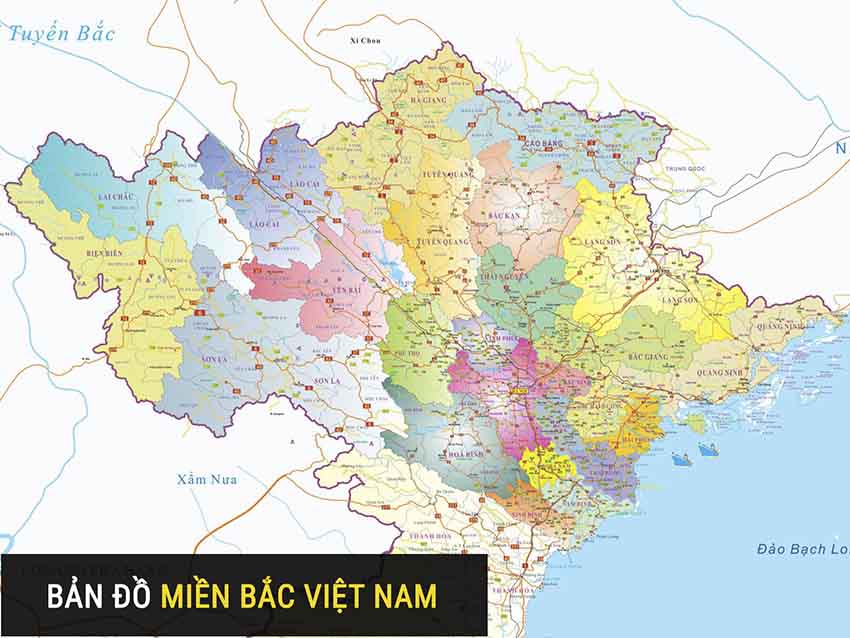 Bản đồ Việt Nam, bản đồ miền Bắc