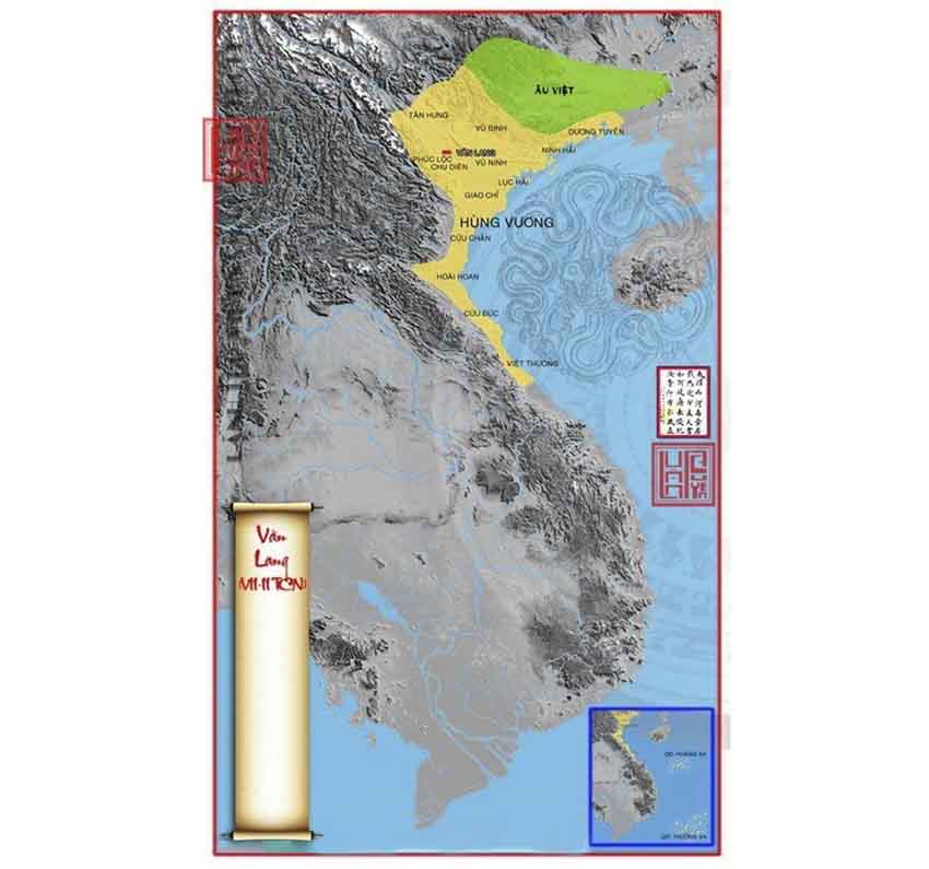 Bản đồ Việt Nam thời kỳ dựng nước