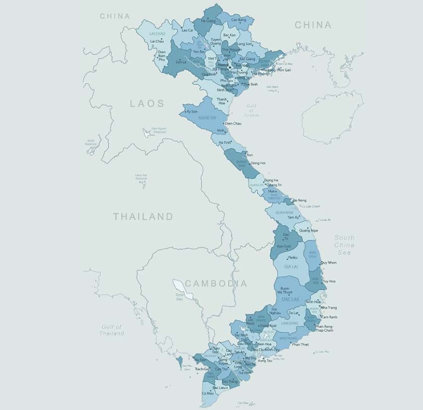 Bản đồ Việt Nam, vị trí địa lý