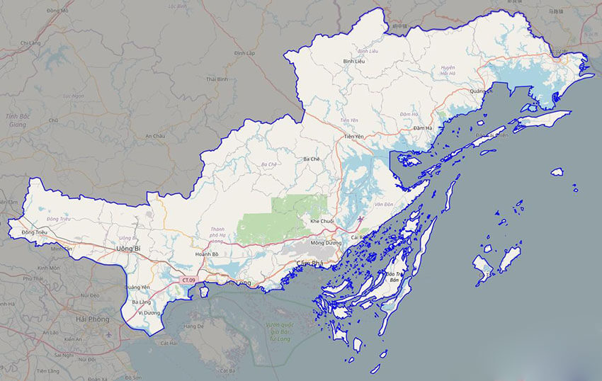 Bản đồ miền Bắc: tỉnh Quảng Ninh vị trí tiếp giáp