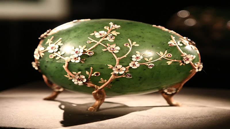 Trung Faberge Kelch Apple Blossom