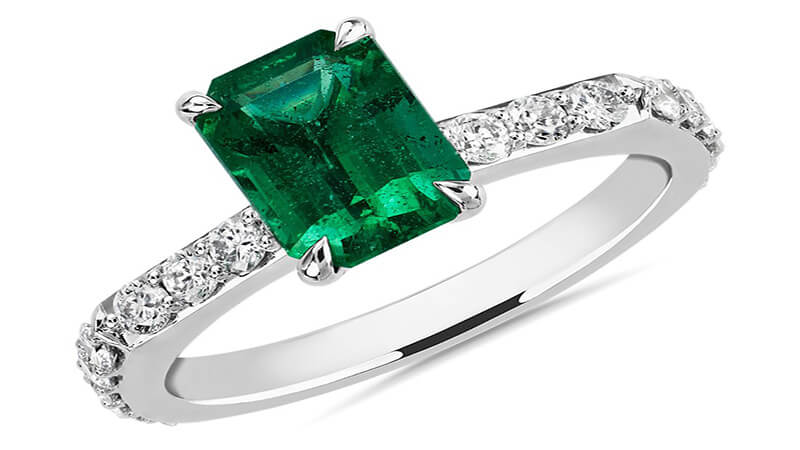 Emerald đắt nhất, Nhẫn Emerald và kim cương