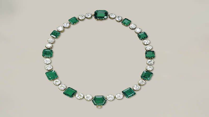 Emerald đắt nhất, Vòng cổ Emerald và kim cương Cartier
