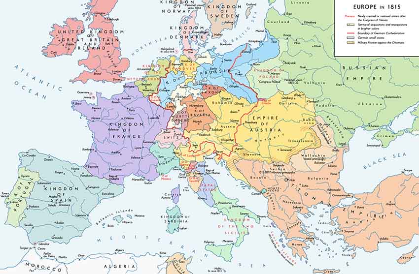 Bản đồ châu Âu, bản đồ hành chính