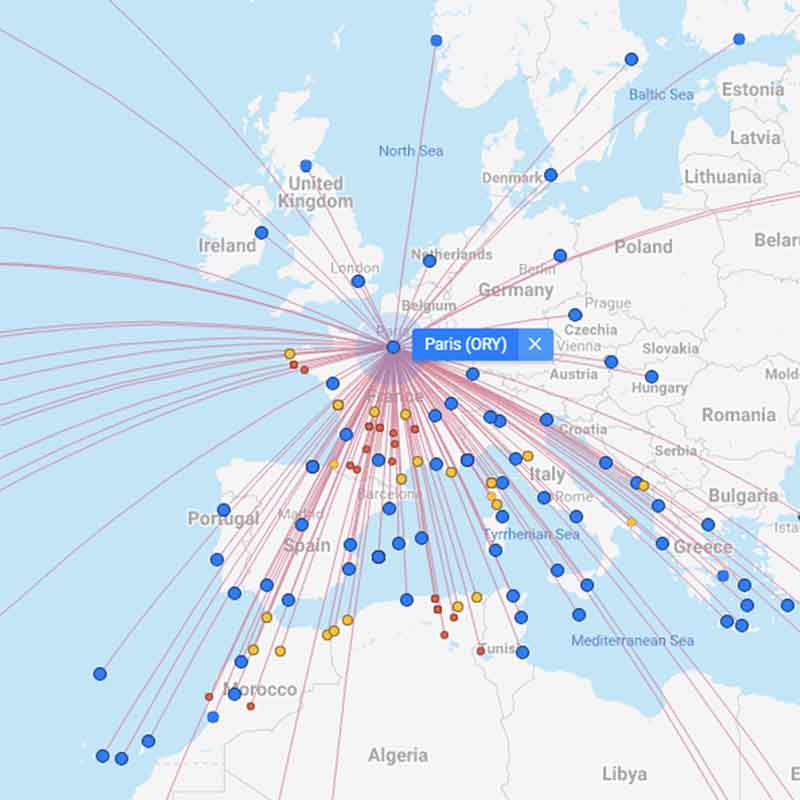 Bản đồ Châu Âu, bản đồ sân bay