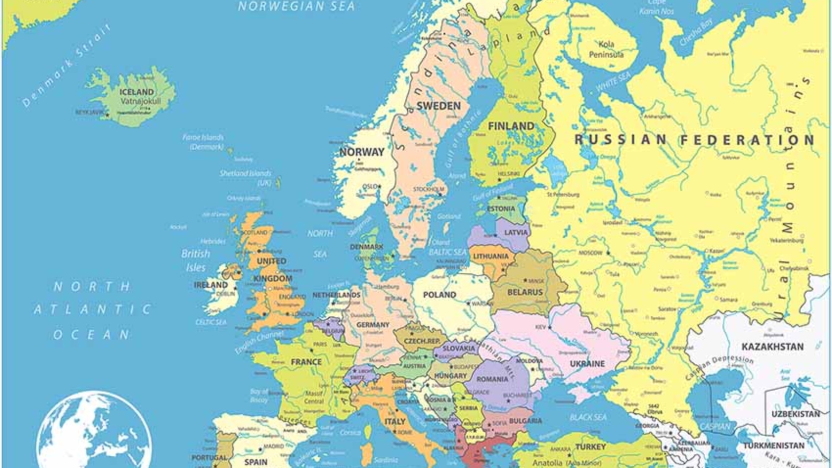 Bản đồ châu Âu, hình đại diện